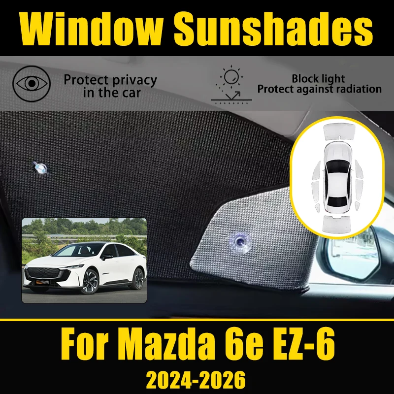 

Car Windshield Cover Sunshades For Mazda 6e EZ-6 Accessories J90A 2024 2025 2026 Heat insulation Reflector Shade Visor Auto Part