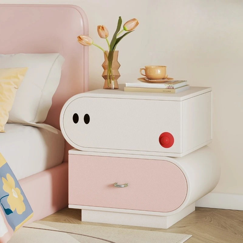Modern solid wood bedside table, storage cabinet, storage cabinet, home bedroom