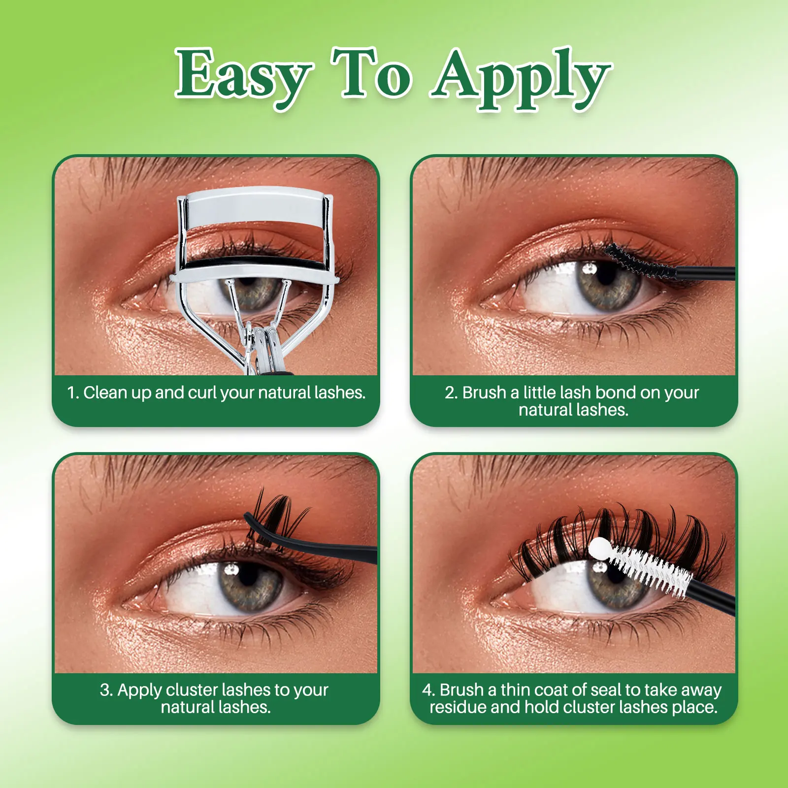 Fairy Lash Clusters 8-18mm Manga Eyelash Clusters D Curl - WideSpan DIY Eyelash Extensions Wet-Look Spiky Anime Lashes Individua — zdjęcie 7