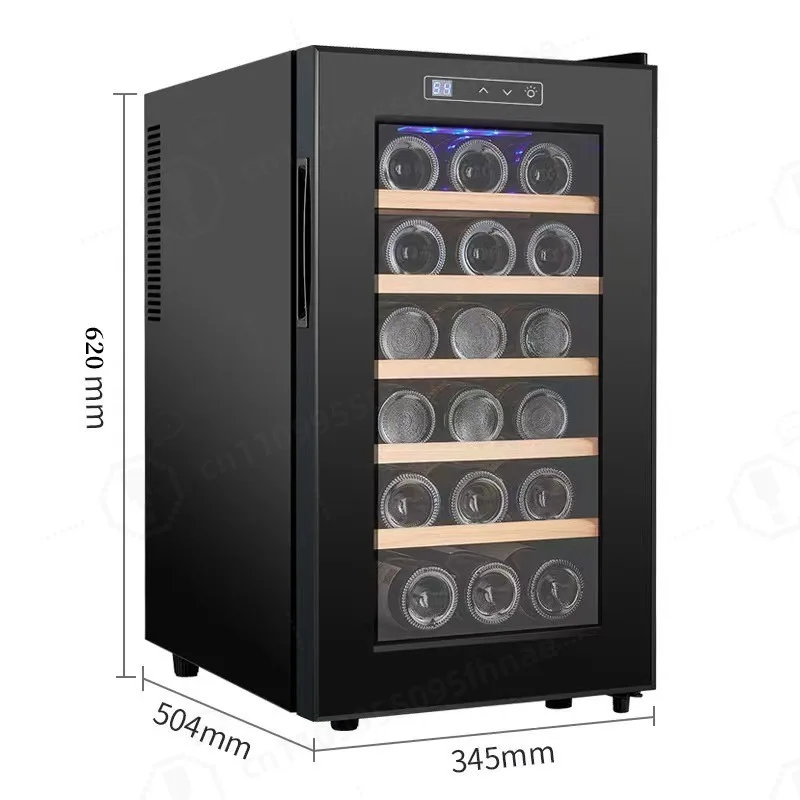 18 Bottles Home Wine Cooler Fridge, Electronic Air‑Cooled Constant Temperature Red Wine Storage Cabinet