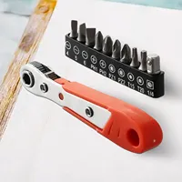 Magnetic Screwdriver Bits Hex Ratchet Ratcheting Right Spanner Screwdriver Bits Wrench Set Two Way Adjustment Design