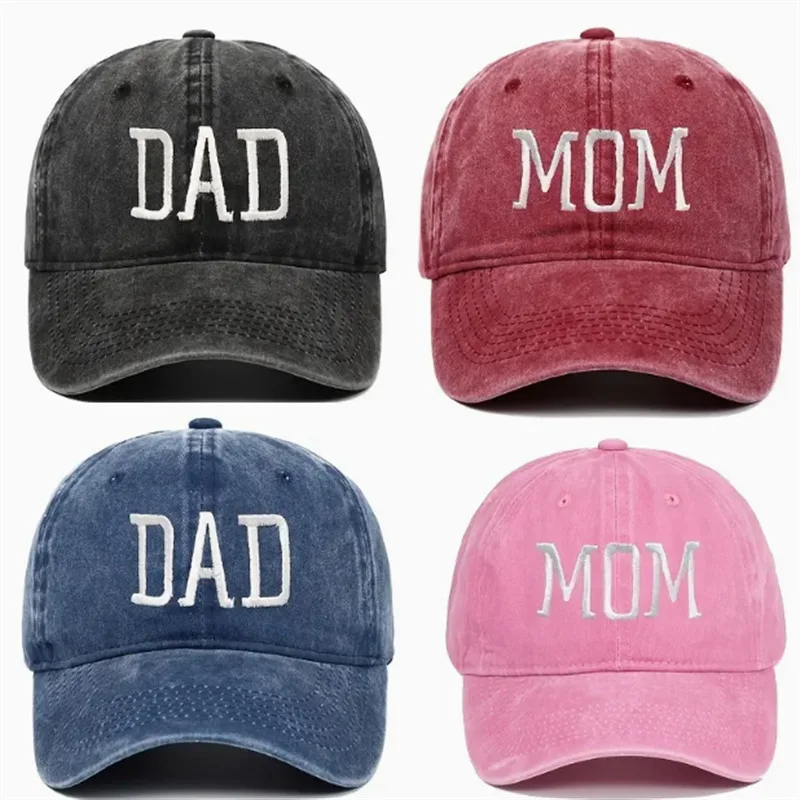 Show Your Love with a Special Father\'s/Mother\'s Day Gift: Mom/Dad Letter Print Baseball Cap