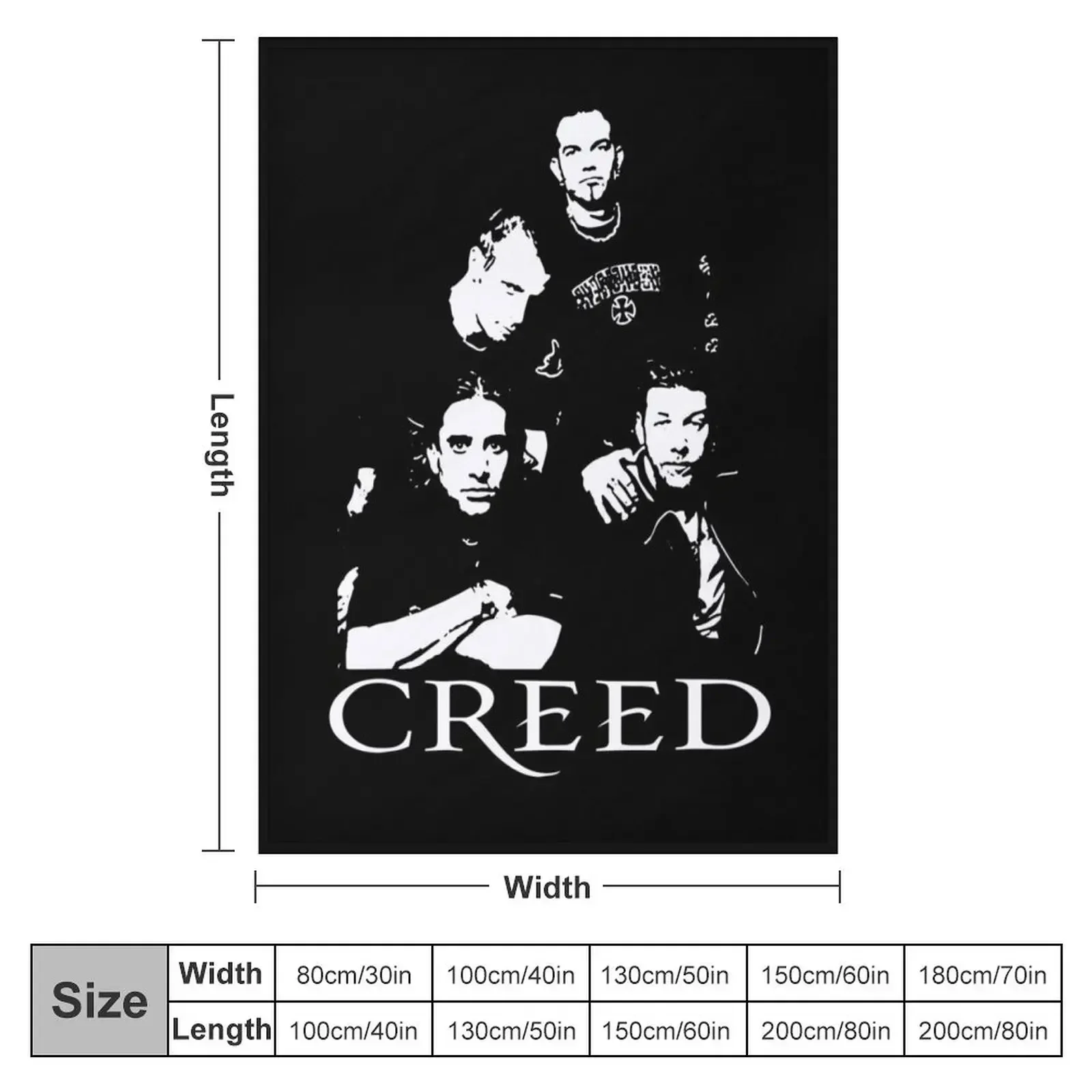 Creed rock music poster Throw Blanket Plush Summer Beddings wednesday christmas gifts Blankets