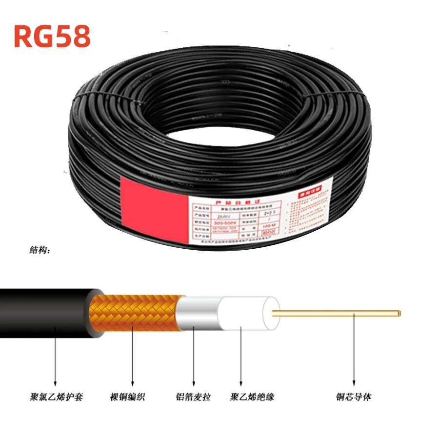 SMA connection cable, WiFi antenna extension cable, SMA/3G/4G/5G IoT monitoring camera routing adapter cable, RG58 copper wire