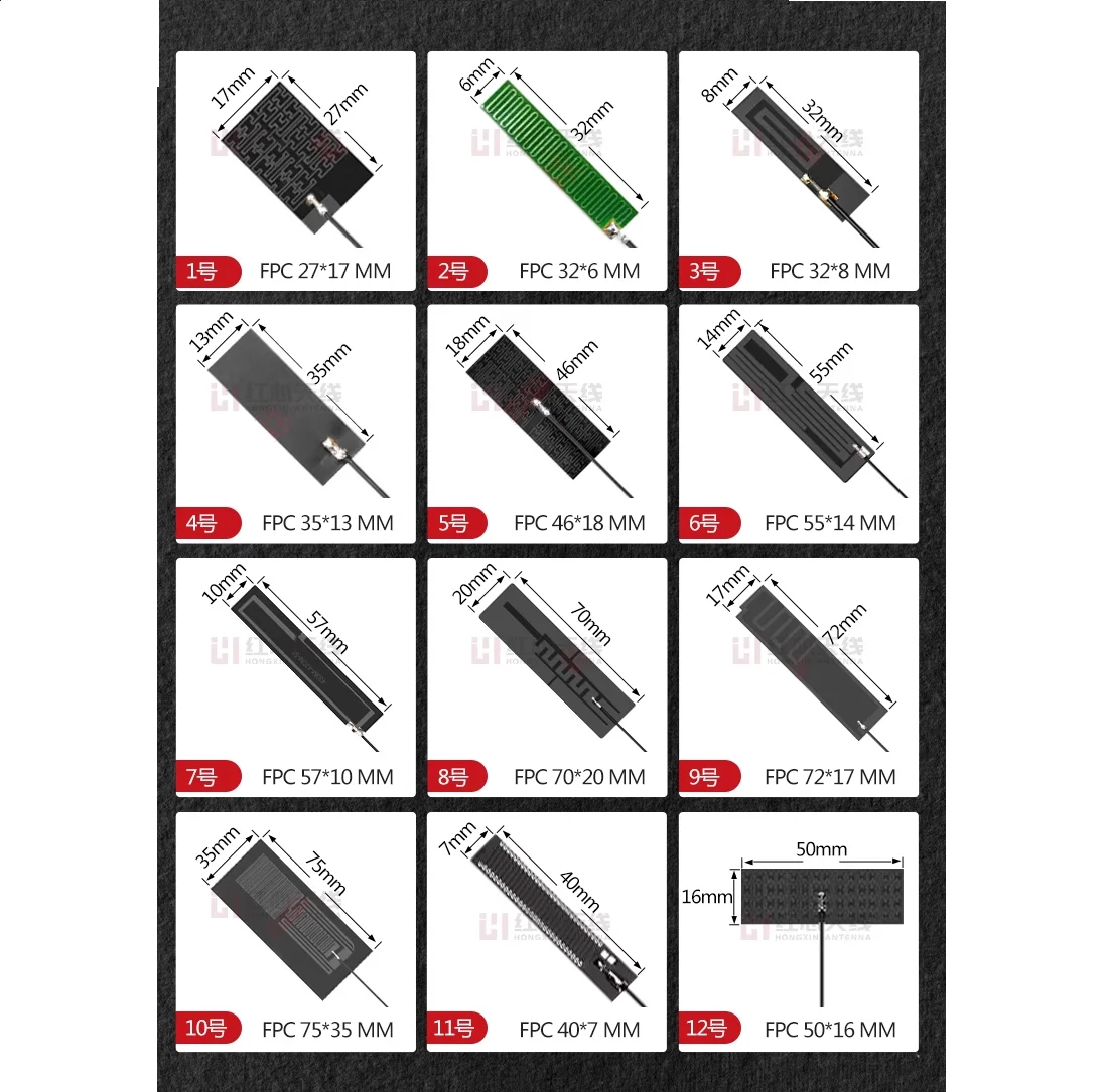 3 piece 433MHz/470mha FPC soft antenna IPX U.FL connector 3-8DBi high gain for LoRa wireless/Wireless data transmission module U