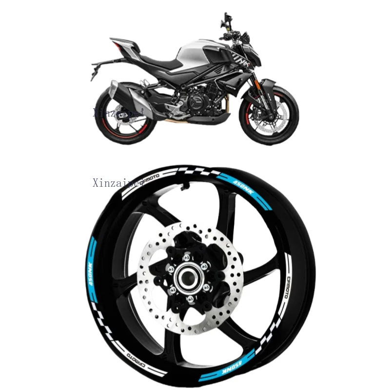 

Для CFMOTO 450SR ступица колеса светоотражающие наклейки 450SR CF400-6 аксессуары для мотоциклов обод безопасное украшение водонепроницаемые наклейки