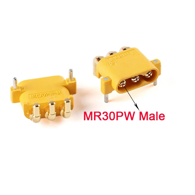 2Pcs Amass MR30 XT30 MR30PB MR30PW Female Male Bullet Connector Plug For RC Lipo Battery ESC Drone Car Quadcopter Parts