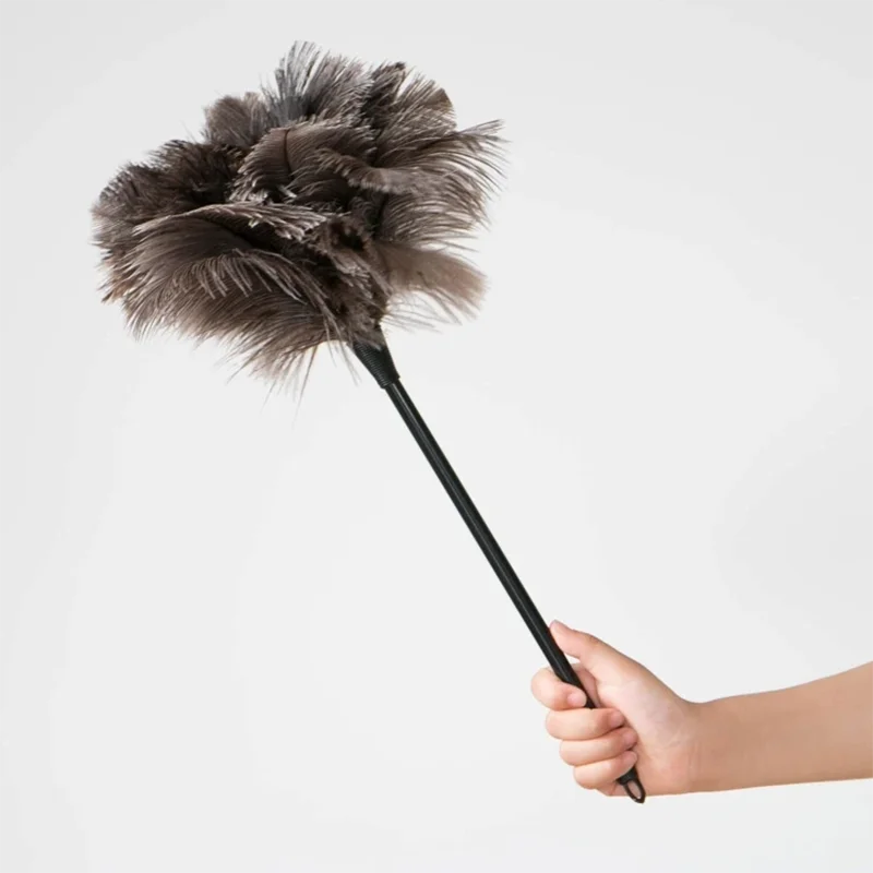 

40CM Ostrich Feather Horse Whip Spanking for Riding Equestrian Bat Cosplay Performance props