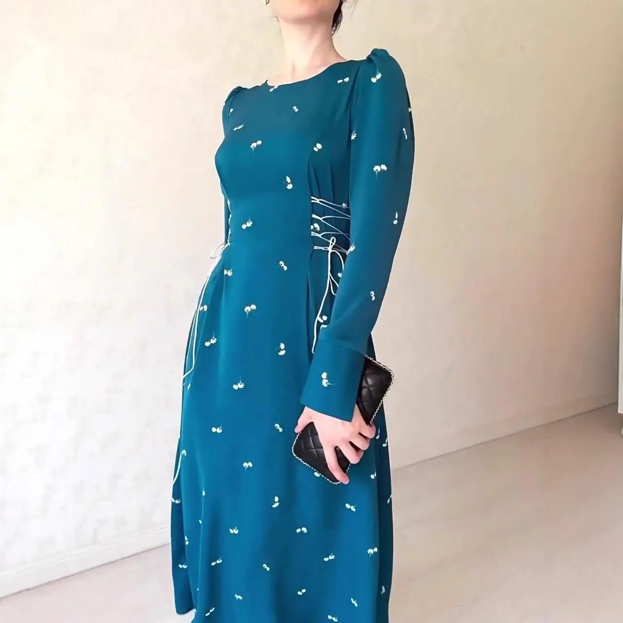 エレ ロング スヴェ ロング ドクター 快適 スリムフィット レディース ドクター フレンチ スレ ハイウエスト Aライン スカート ティーアセテート繊維