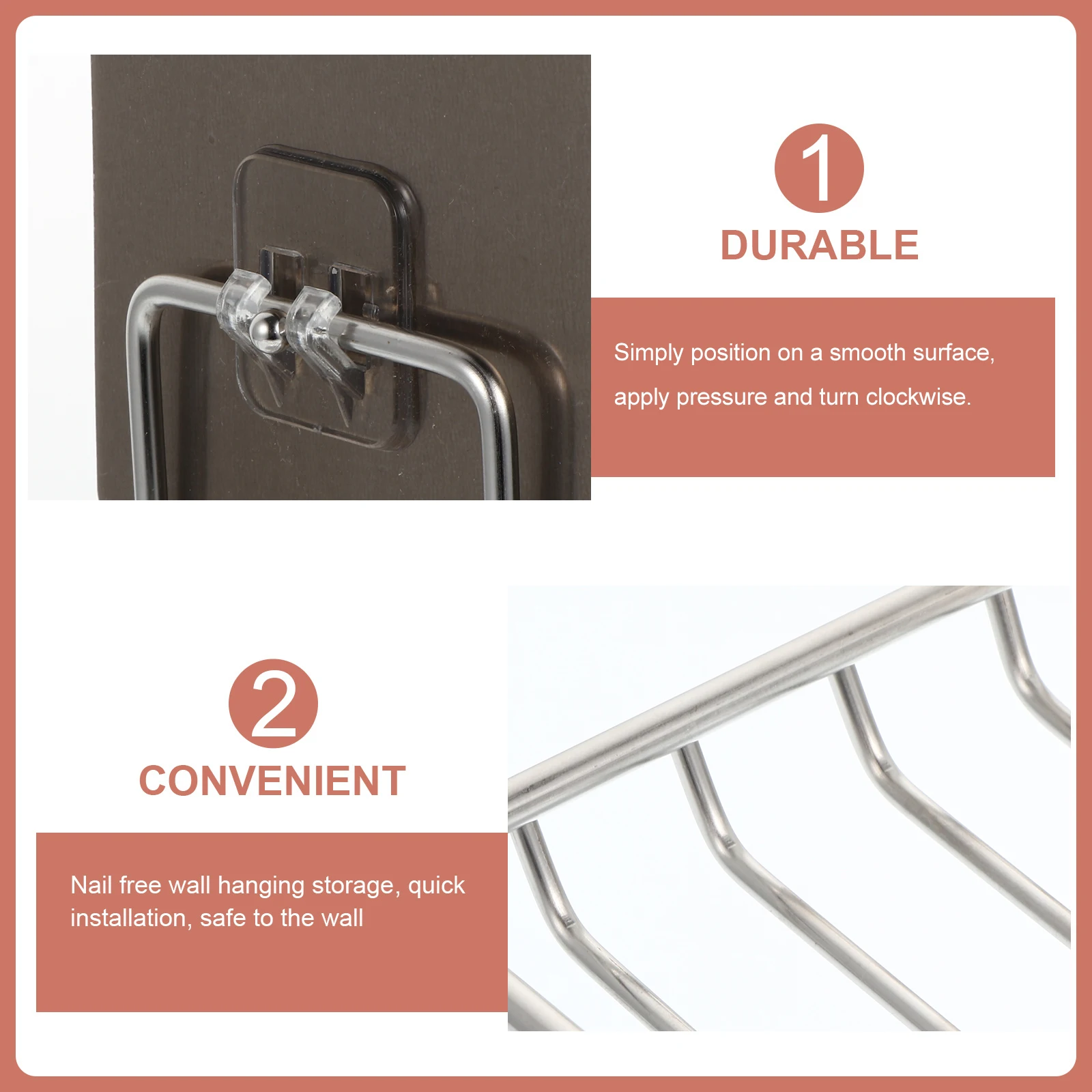 

Stainless Steel Double Box Soap Holder Sponge Holder Punch Free Wall Mounted Soap Rack Hollow Design Strong Suction Storage