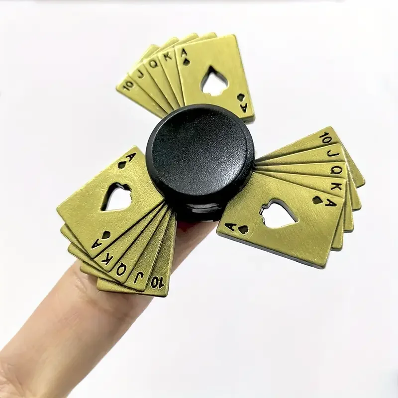 لعبة فيجيت سبينر عتيقة للبطاقات، سبينر معدني، لعبة مكتب لتخفيف التوتر للأطفال والكبار