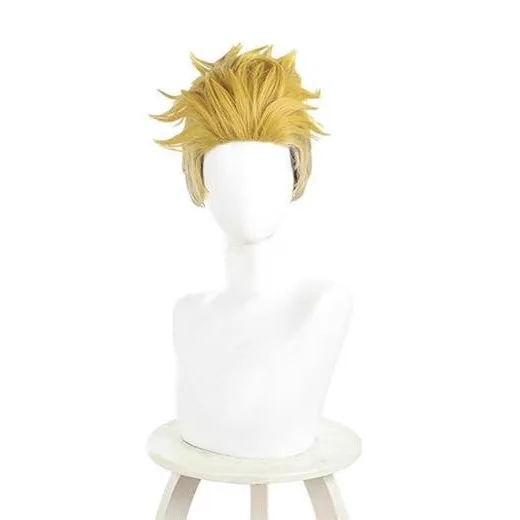 

Anime Gachiakuta Enjin Cosplay Wig Blonde Short Hair Akuta Cleaners Heat Resistant Fiber Hair Halloween Party for Women Men Prop