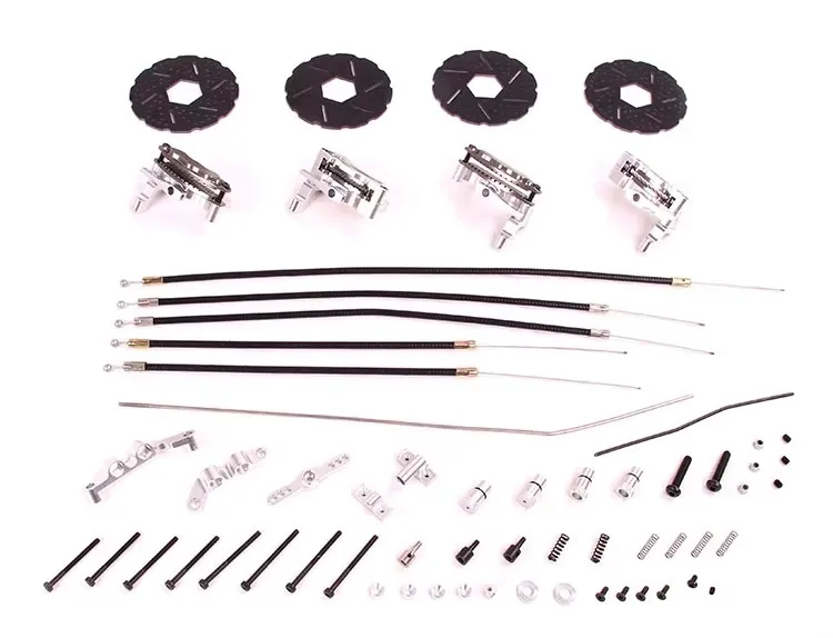 Sistema frenante di controllo cablato a 4 ruote con lavorazione di precisione CNC per ROVAN ROFUN KM HPI BAJA 5B 5T 5SC