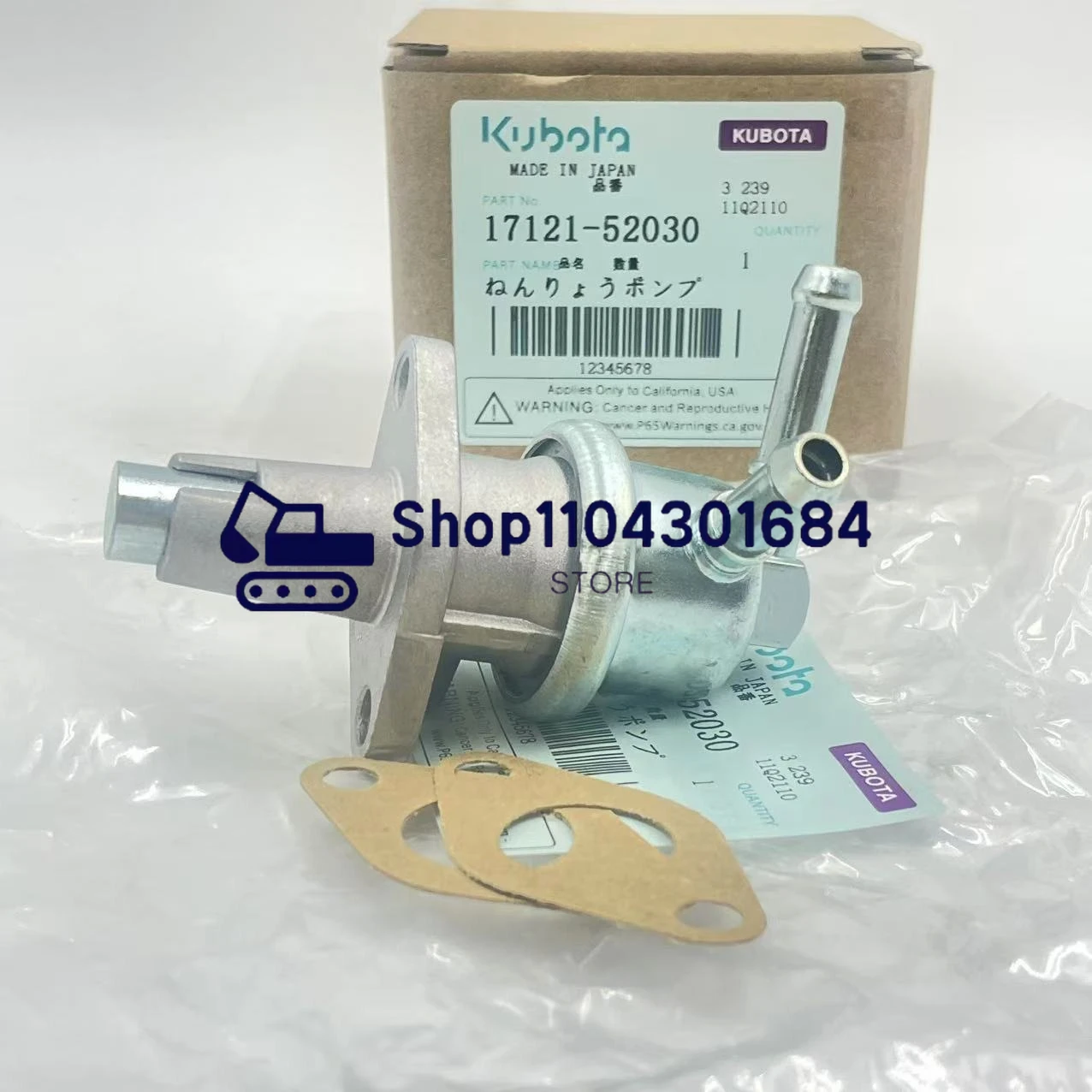 Nueva bomba de combustible 17121-52030 1712152030 para minicargador Bobcat 753 763 S175 S185 S150 para piezas de automóvil de tractores Kubota