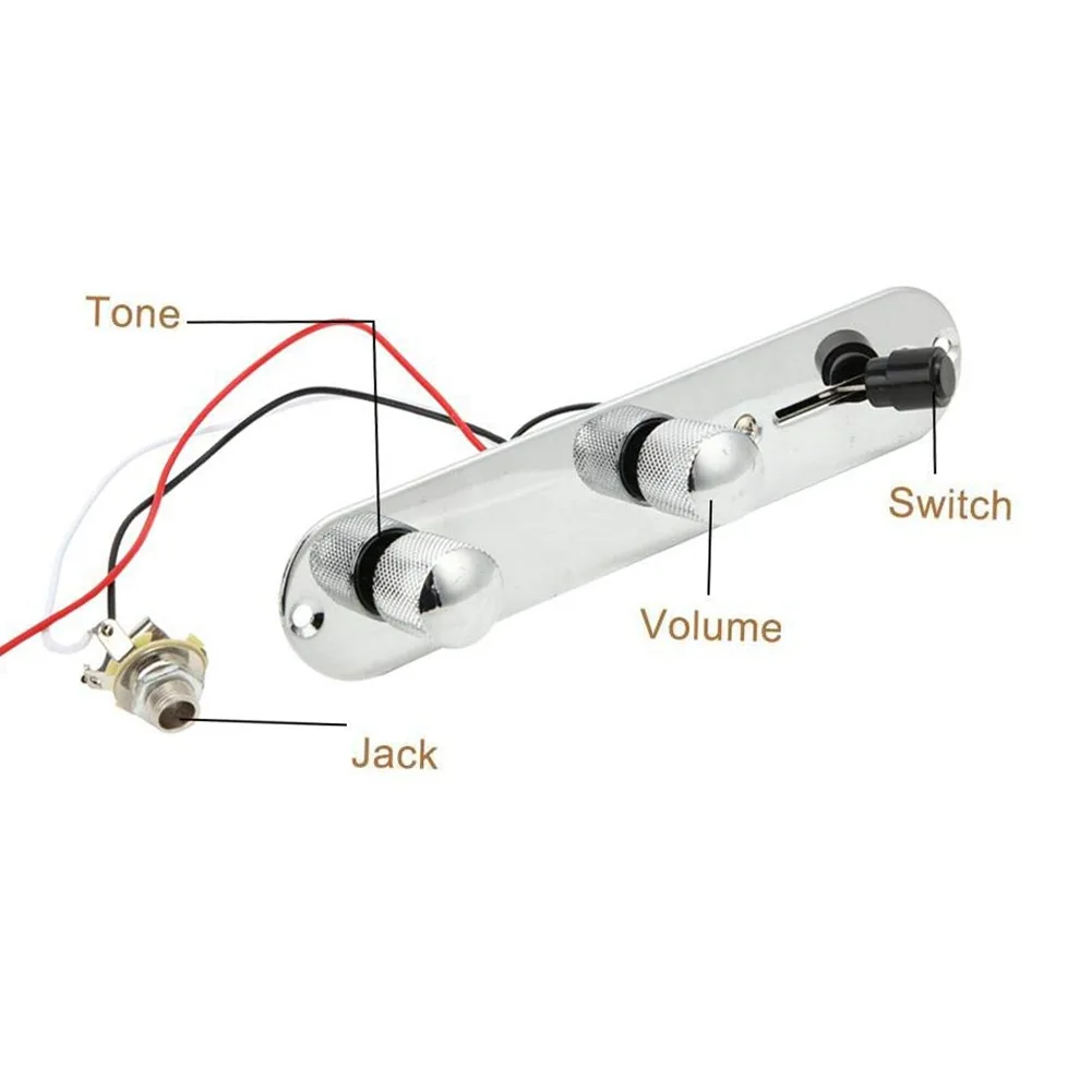 Metallor Tele Prewired Control Plate 3 Way Switch For Tele Telecaster With Guitar Socket Screw Electric Guitar Circuit Board