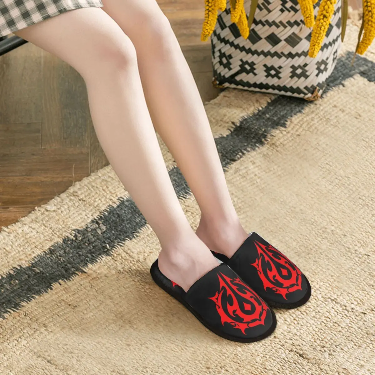 Custom World Of Warcraft Logo Slippers Memory Foam Warm Soft Women House Slipper Bedroom Cozy Shoes