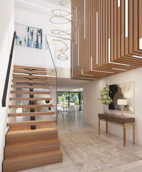 Customization Innovative Safety Style Stair Treads and Railing Designs Allure Stacked Floating Stairs for Apartment Use