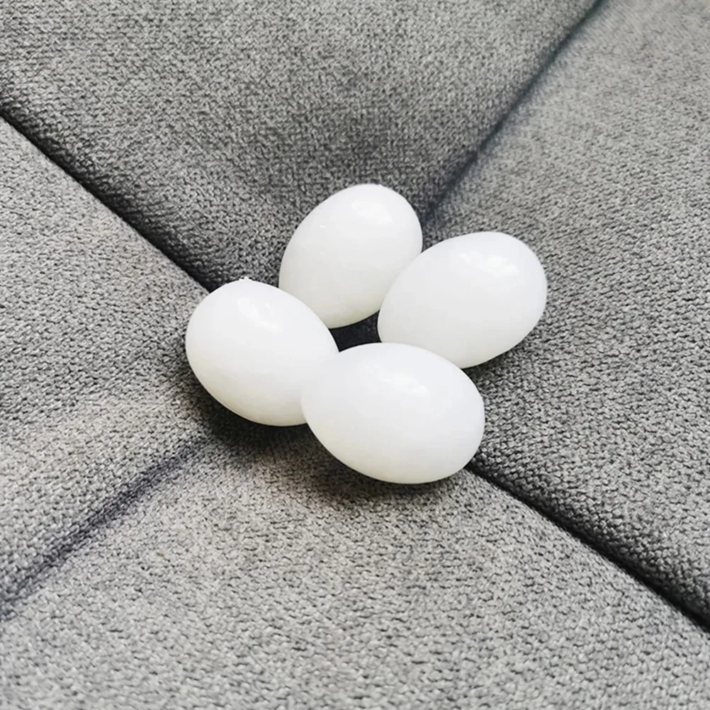 

30pcs Solid Fake Pigeon Eggs Realistic Hatching Simulation Smooth Plastic Bird Toys for Nesting Laying White Easter Decoration