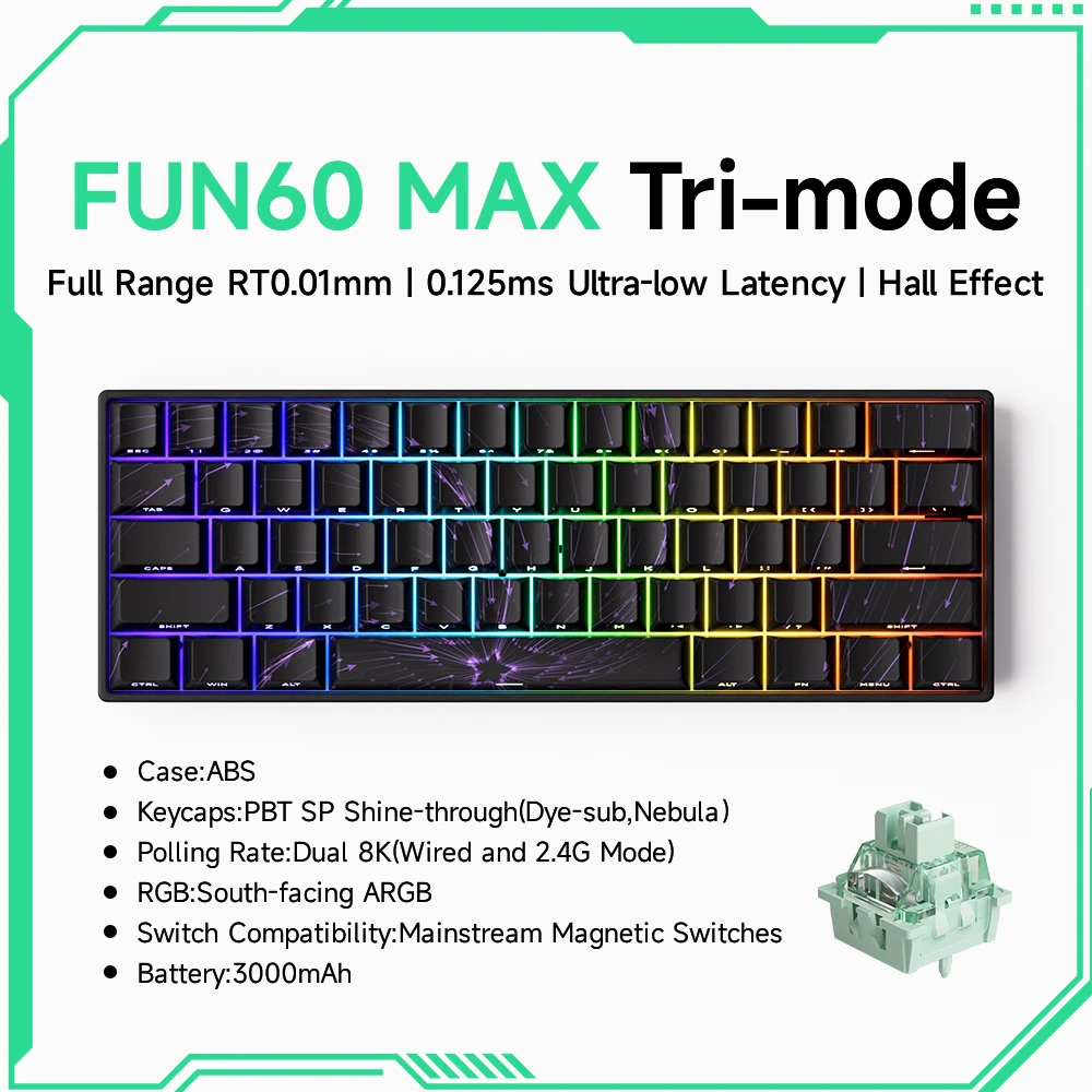 Akko MonsGeek FUN60 PRO&MAX HE Machanical Keyboard Magnetic Switch
