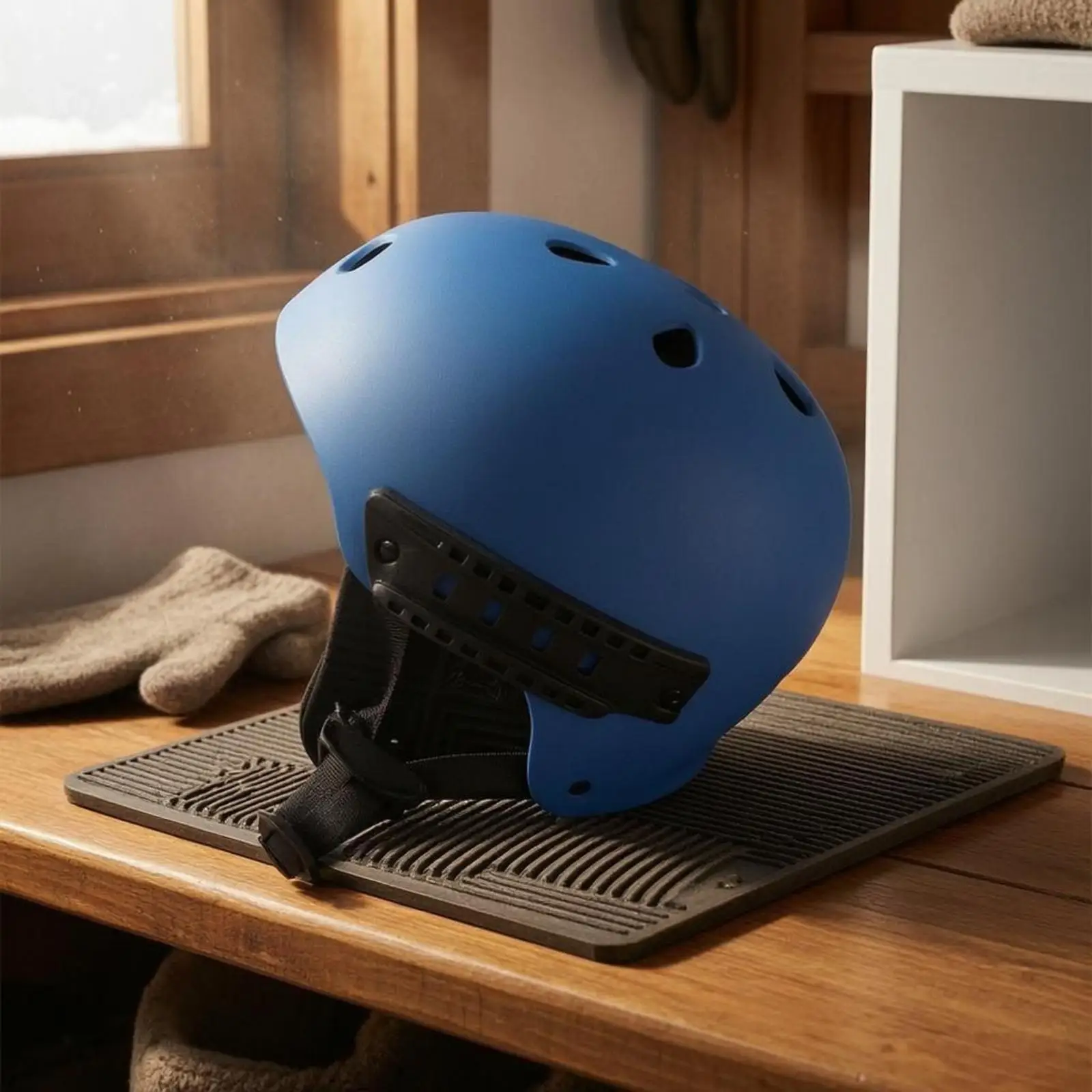 Impact Resistant Protective Headgear Adjustable Sports Helmet Matte Finish for Kayaking and Snow Sports