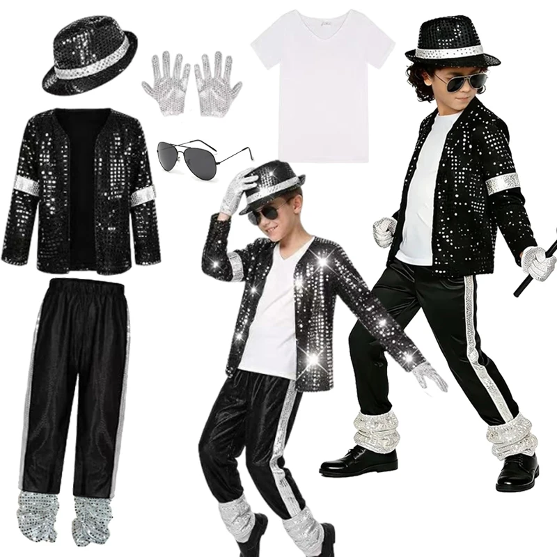 Kids Michael Jackson Superstar Costume for Halloween and Dance Party