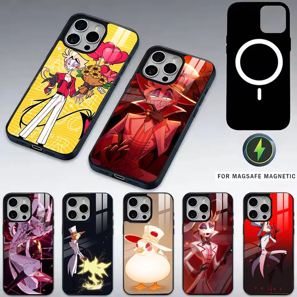 

L-Lucifer M-Morningstar Phone Case For iPhone17,16,15,14,13,12,11 Plus,Pro Magnetic For Magsafe Wireless Charging