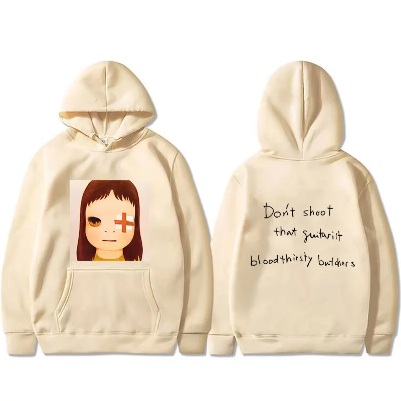 

Yoshitomo Nara Graphic Hoodie Men Women Clothing Gothic Rock Oversized Hooded Tracksuit Male Fashion Japanese Pullover Hoodies