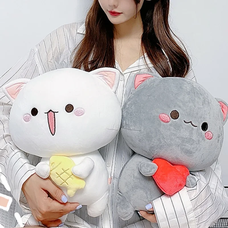 

Kawaii Mitao Cat Plush Toys Lying Cats Couple Plush Doll Soft Stuffed Cute Animal Pillow Cartoon Decorate Cushion Kid Gift