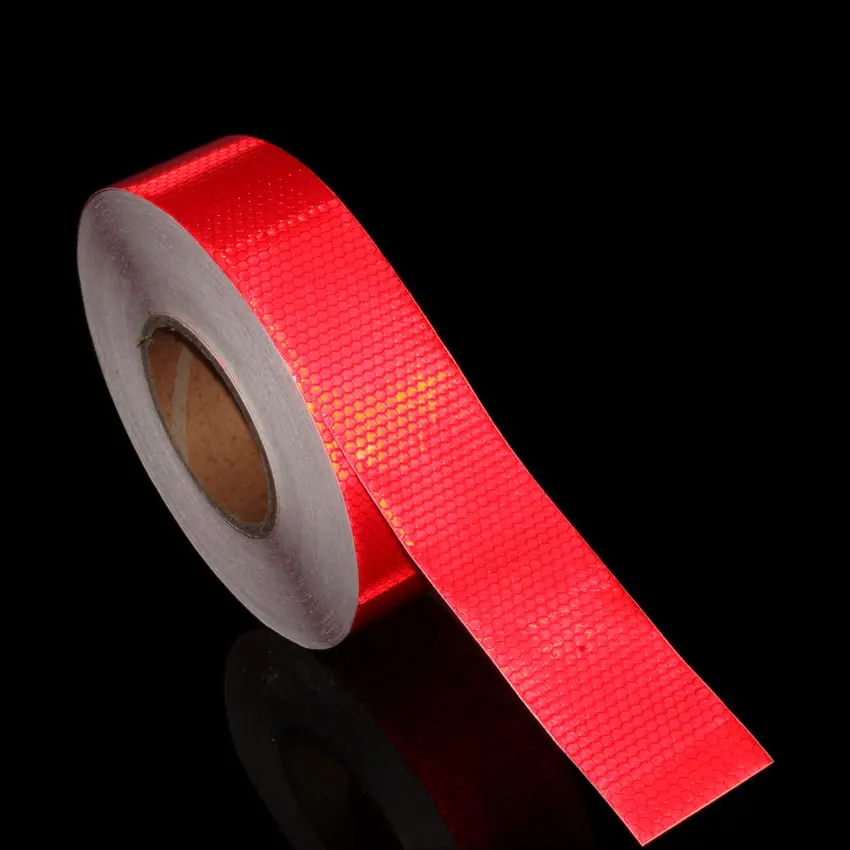 5cm*10m Reflective PVC Sheet Tapes Reflector Vinyl Honeycomb Reflective Film Adhesive Stickers With Red Yellow Blue Green Orange