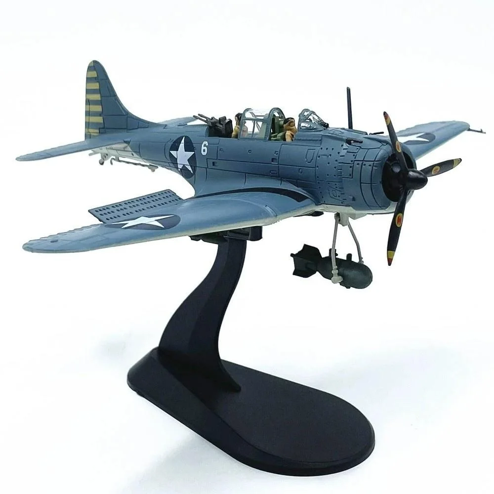Diecast Metal Alloy 1: 72 Scale Aircraft US SBD-3 Dive Fighter Aircraft Replica Model For Collections And Displays