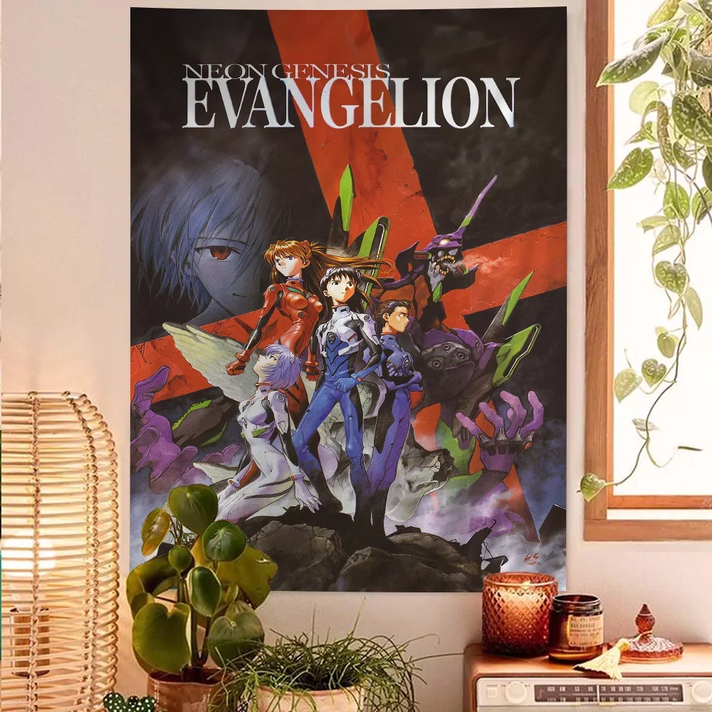 Anime E-Evangelions Colorful Tapestry Wall Hanging Bohemian Wall Tapestries Mandala Wall Art Decor