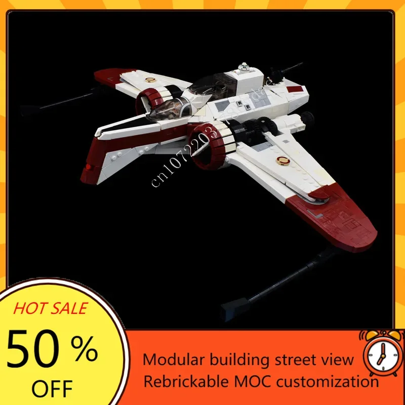 2085PCS ARC170 Starfighter-Minifig Scale Space War Military MOC SpaceShip Battle Model Custom Puzzle DIY Assembly Model Toy Gift