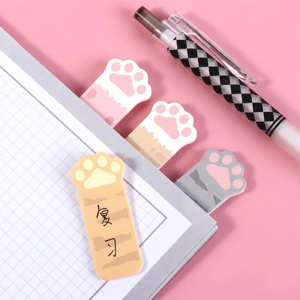 Sticky Notes Memo Pad fiocchi fissi Scrapbook Cute Cat Paw Index segnalibri decorativi autoadesivi portatili Kawaii Sticky