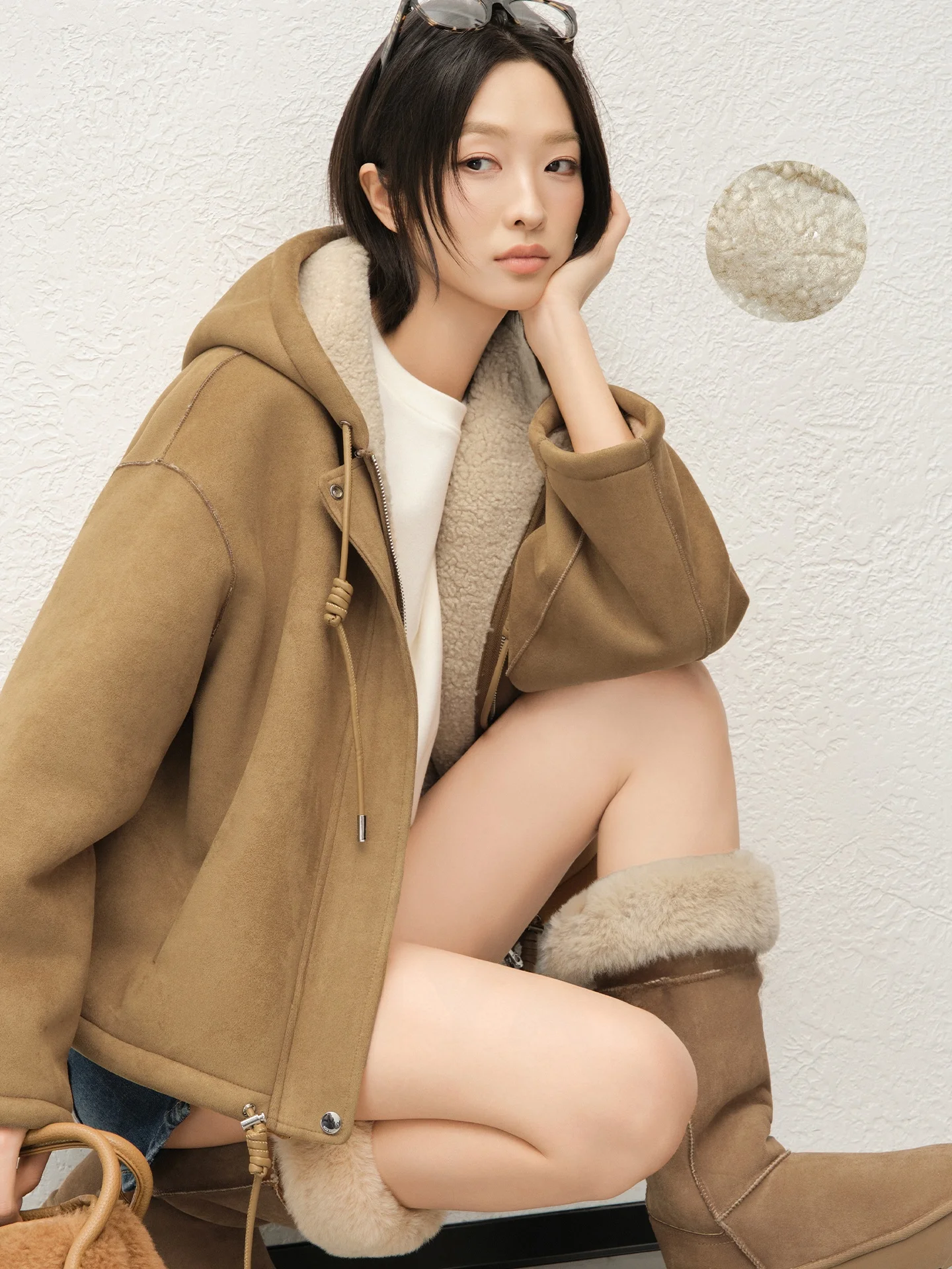 

Куртка Meiyang Fce с капюшоном на флисовой подкладке, утепленная, в стиле ретро, матовая, женская, повседневная, свободного кроя, из полиэфирного волокна