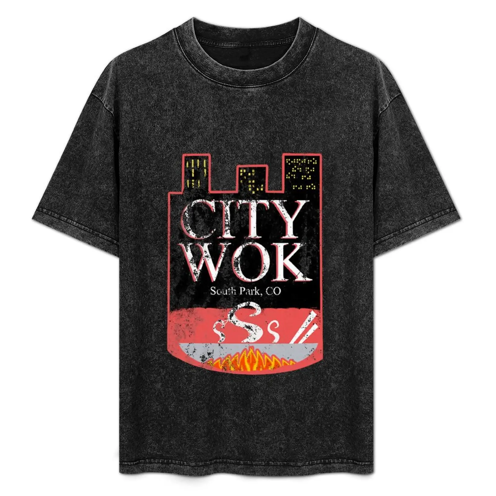 

City Wok, T-Shirt Daily Casual Short Sleeve Tee Shirt