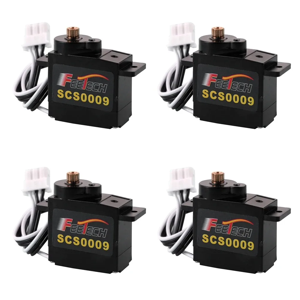 

Feetech SCS009 Micro Servo 2.3kg.cm Metal Gear 9g Lightweight Mini Servos for RC Helicopter/Robot/STEAM Education 1/2/4 PCS