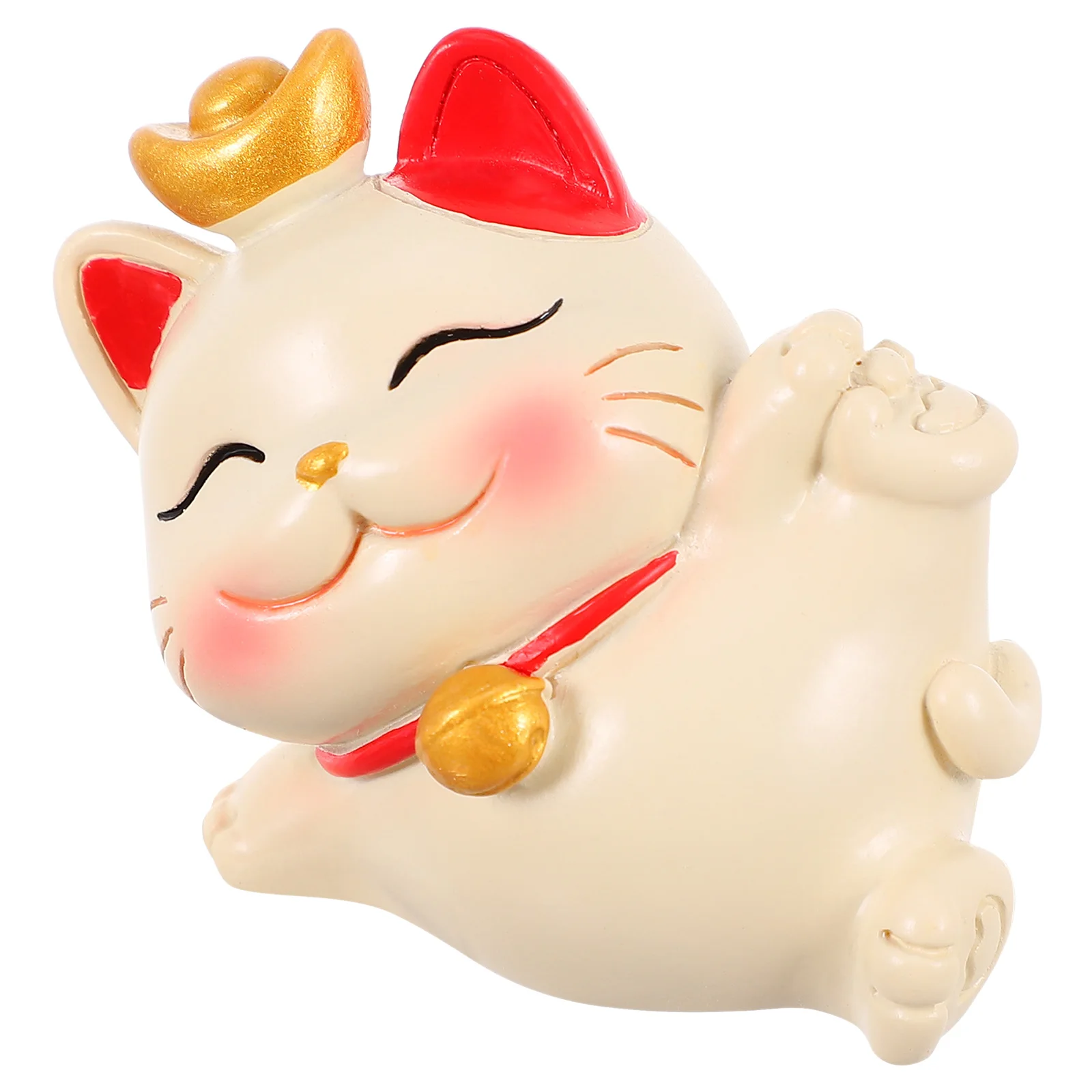 

Ornament Fortune Cute Carved Statue Small s Sculpture Lovers Kitten Decor Money