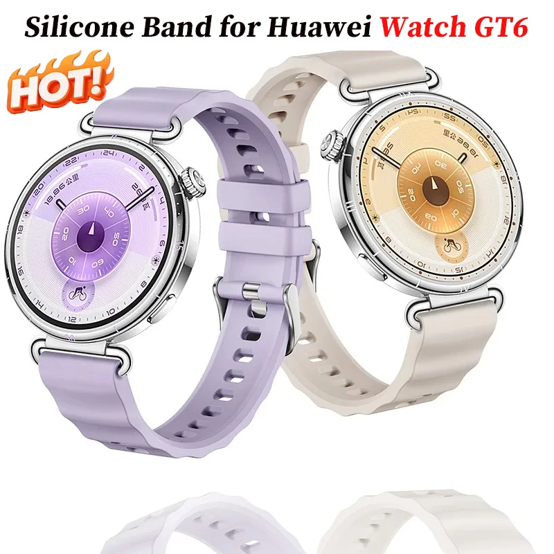 18mm Silikonarmband für Huawei Watch GT6 Sportarmband mit Metallschnalle Correa für Huawei Band GT6 Smartwatch Ersatzarmband