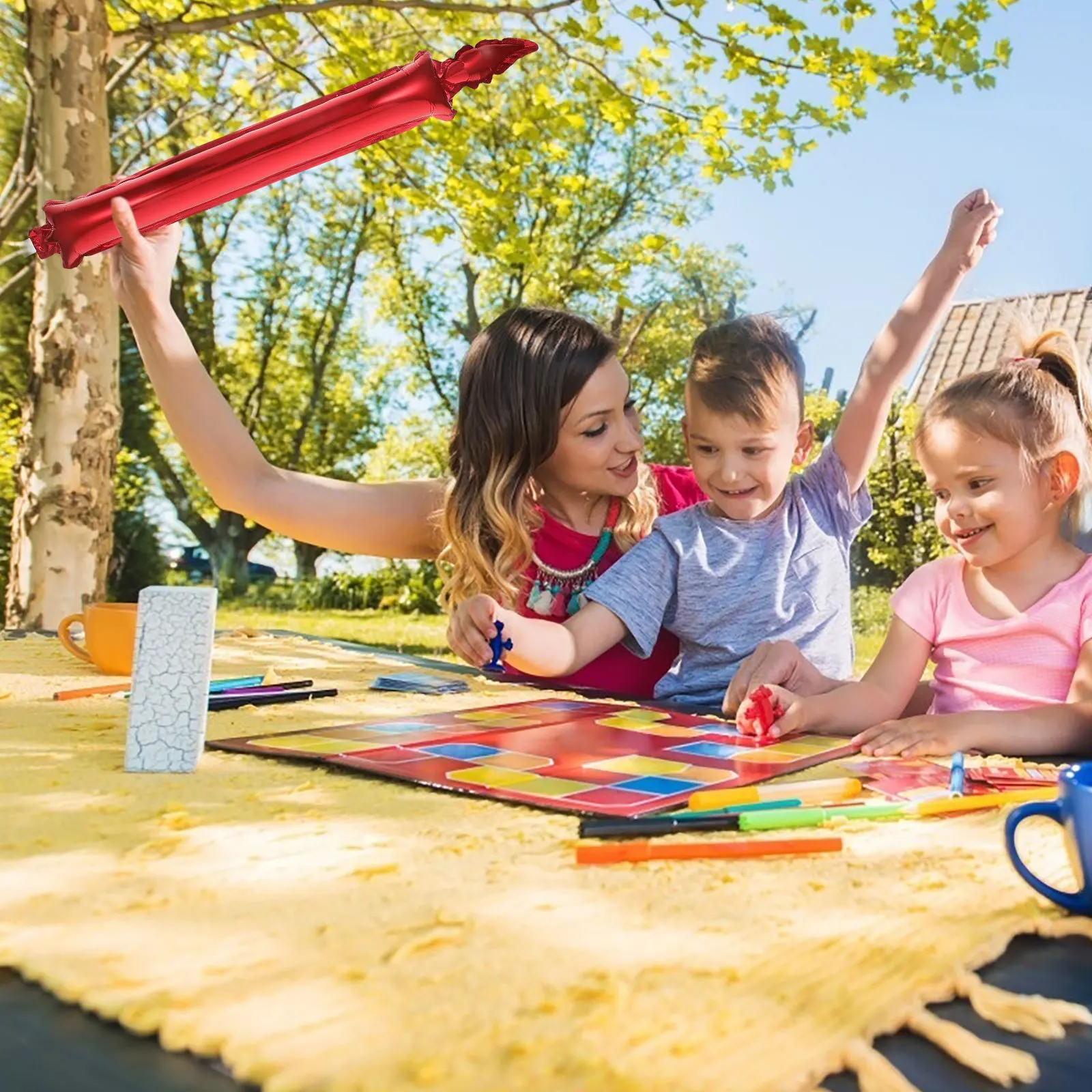 

10Pcs Inflatable Red Cheer Sticks PVC Noisemakers for Sports Football Basketball Party Events Party Cheering Noisemakers