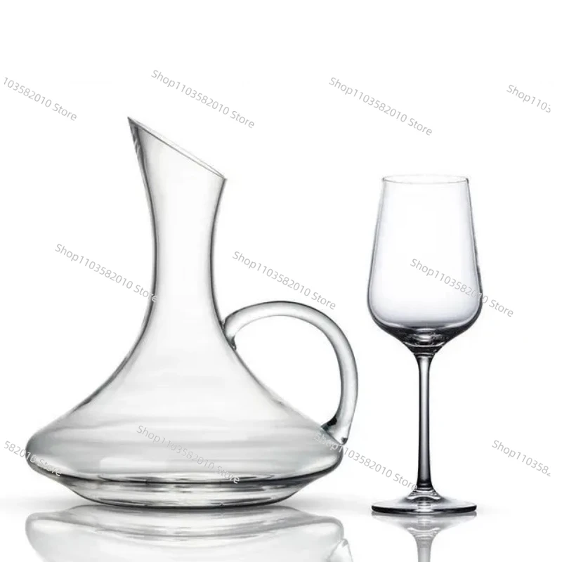 Red Lead-Free Crystal Glass Set, Red Glass Goblet & Decanter Rack for Home Bar, Wine Glass Storage Holder
