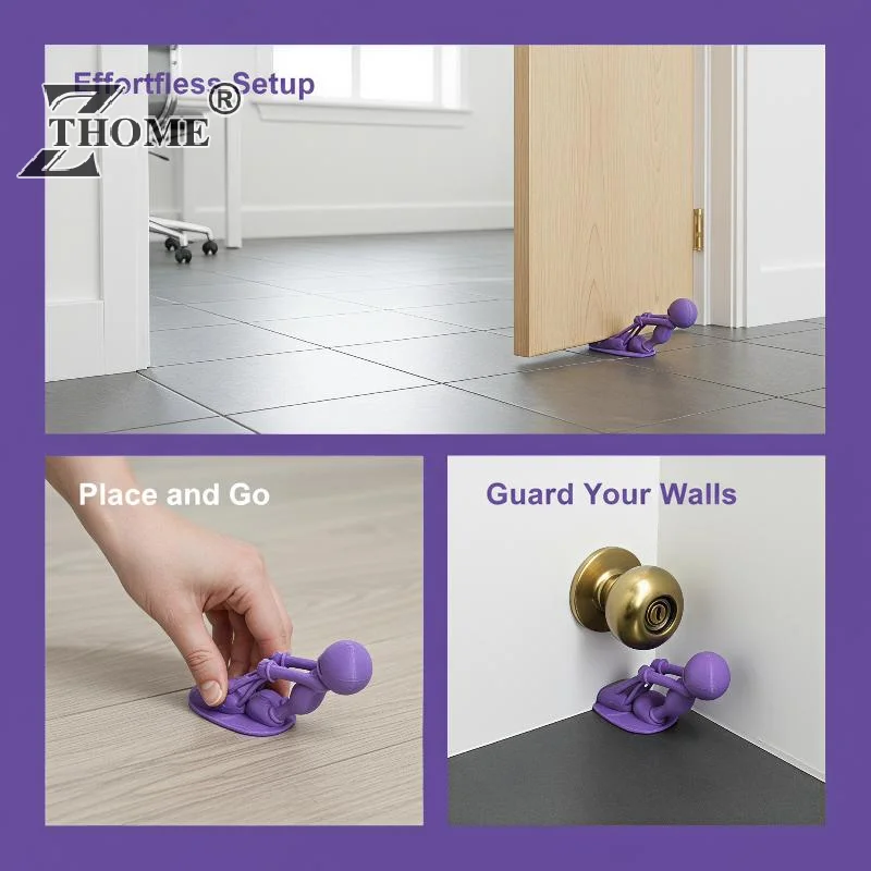 1Pcs Cute Decorative Door Stopper, Flexible And Movable Door Stopper, Anti Slip Base To Protect Walls,Home Decoration