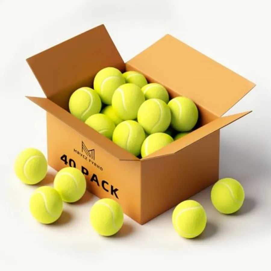 

30/40 Pack Training Tennis Balls Pet Dog Playing Balls Practice Tennis Balls with Mesh Bag for Transport and Beginner Training