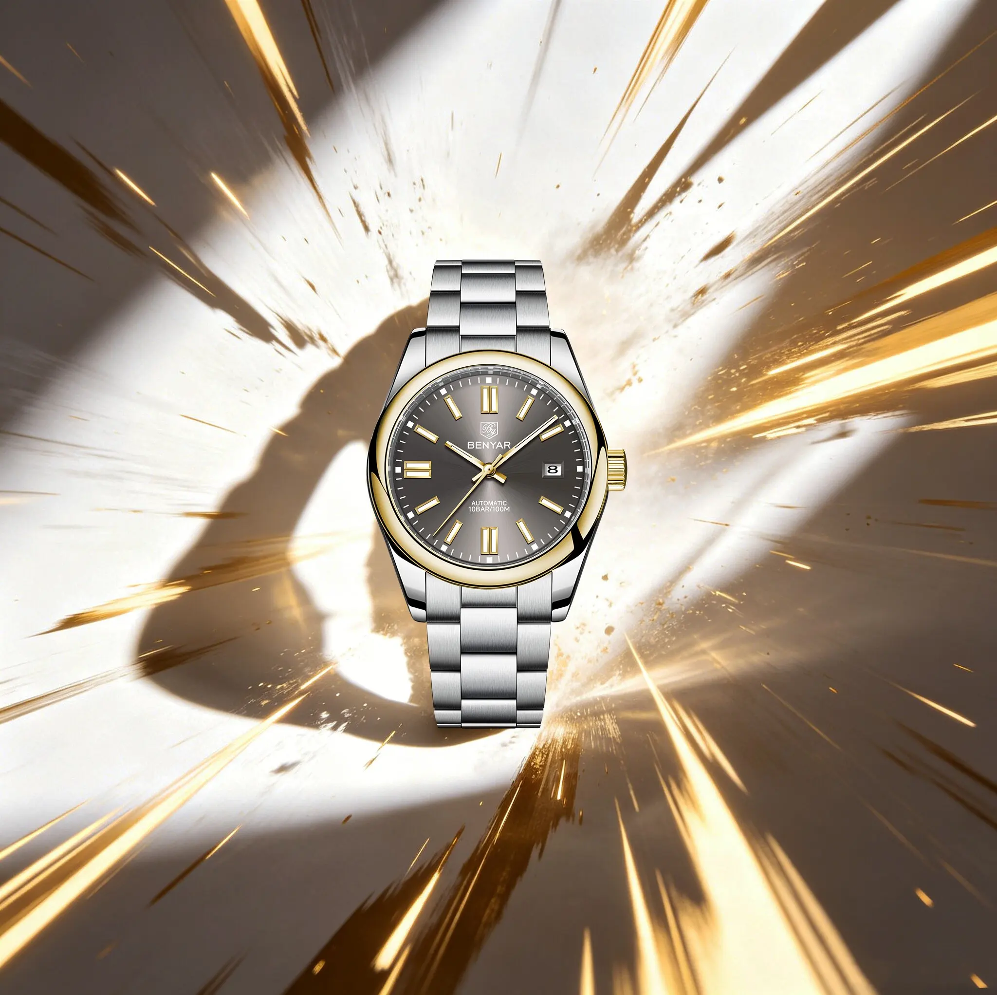 benyar-men's-grand-luxurious-elegant-mechanical-watch-stainless-steel-date-window-luminous-diving-premium-versatile-formal-watch