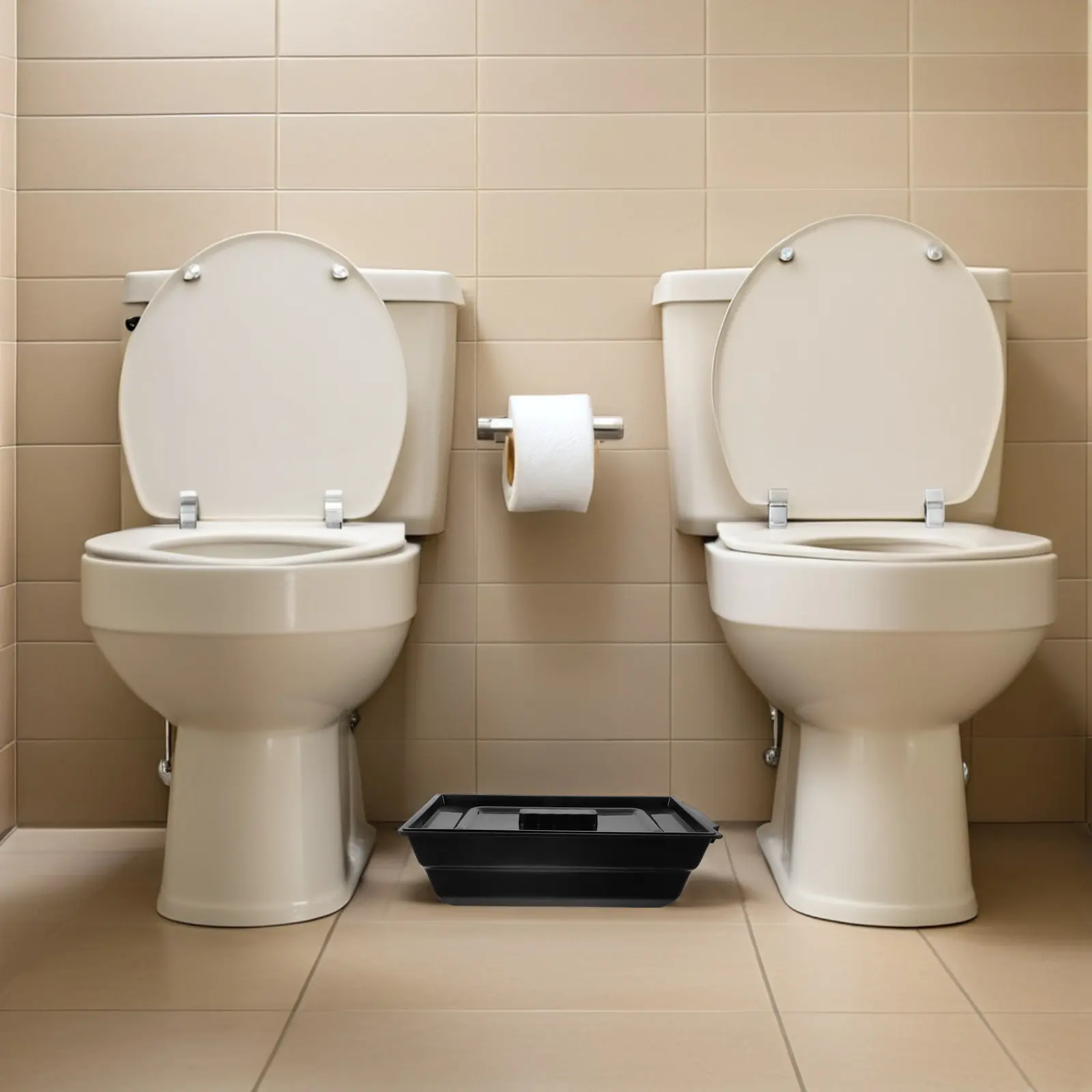 Ergonomic Toilet Pan for Elderly Portable Bedside Commode Seat Cushion Easy Clean Plastic Safety Commode Toilet for Disabled
