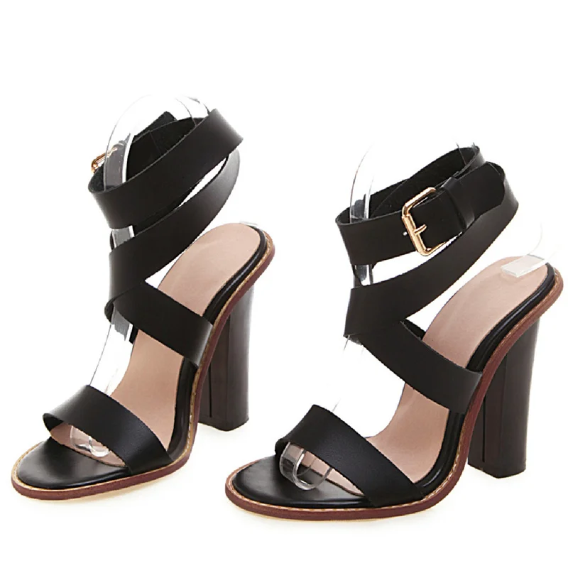 Women's Gladiator Sandals High Heels Summer Shoes For Women Flip Flops Ankle Cross Straps Party Dance Shoes Big Size Footwear view 5