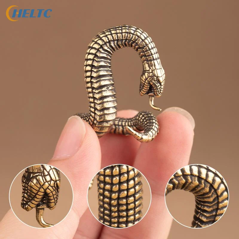 النحاس النحاس النقي الأفعى مكتب زينة ديكور المنزل الحلي الإبداعية الحيوان تمثال الحرف خمر المنمنمات التماثيل #2