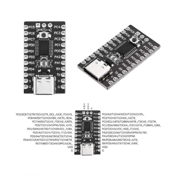 TWen32F003 CH32V003F4P6 Core Development Board Module Microcontroller RISC-V Processor 64K