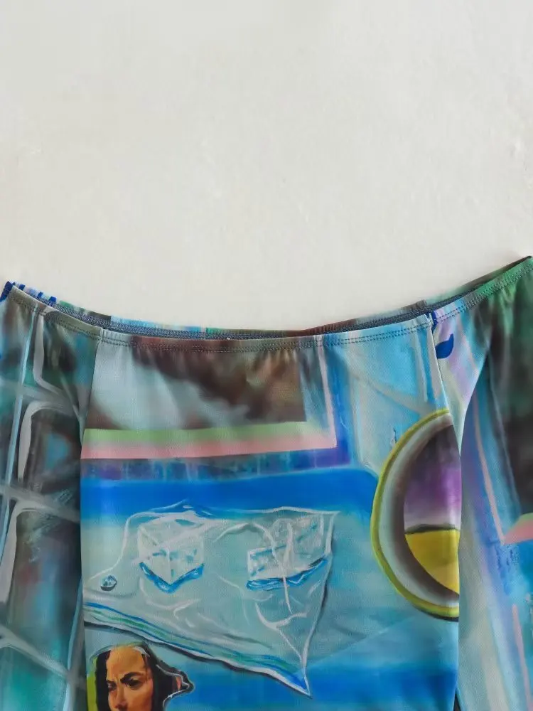 แฟชั่นเสื้อแขนยาวพิมพ์ลายผู้หญิงโพลีเอสเตอร์ฤดูร้อน 2023 อเนกประสงค์ Sli ดีไซน์อินเทรนด์ฤดูใบไม้ผลิฤดูร้อน