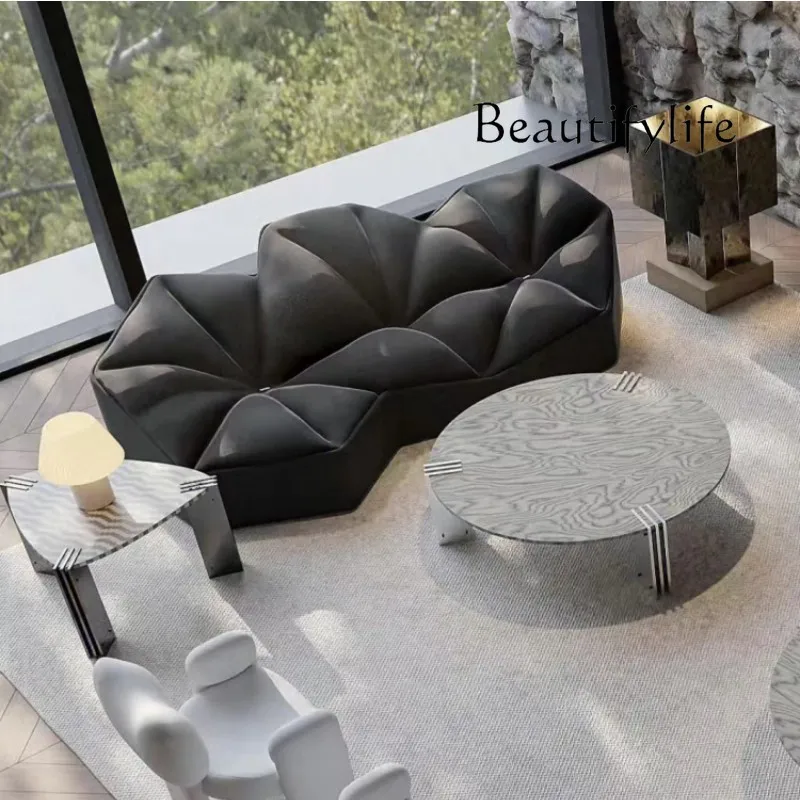 Creative black valley line 3D three-dimensional sofa size, special-shaped module combination sofa