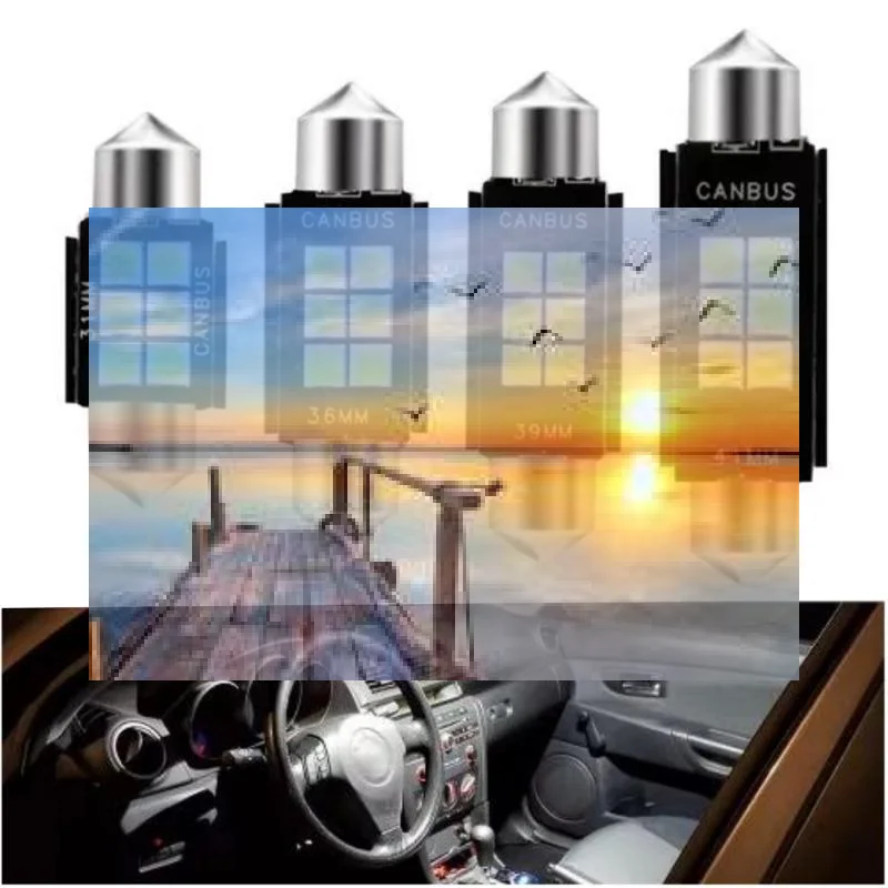 

1 шт. автомобильная светодиодная лампа для подсветки номерного знака 31мм 36мм 39мм 41мм CSP 3030, сигнальная лампа Canbus, лампа для подсветки номерного знака